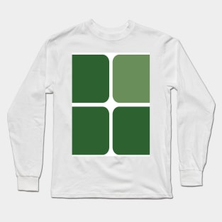 Large Tiles in Fern & Sage Long Sleeve T-Shirt